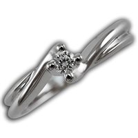 Ring Gemoro Woman Solitari in White Gold Diamante 0.15 Ct SS697BIA15 - SS697BIA15